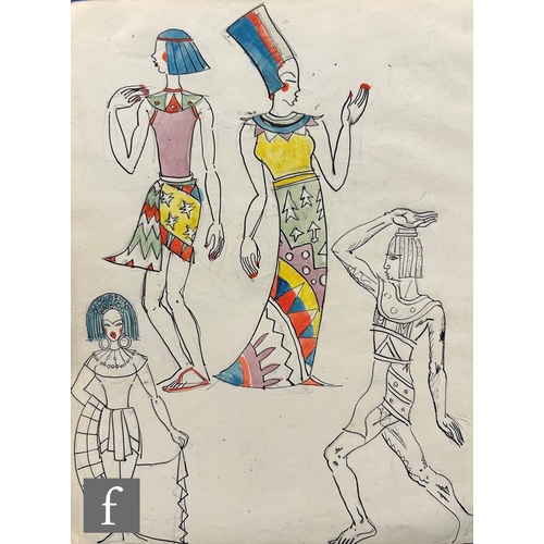 594 - Albert Wainwright (1898-1943) - 'Orient', a sketch depicting various figures in traditional dress, t... 