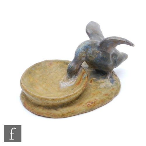 9 - Charles Greber - An early 20th Century French Art Nouveau ring tray modelled as a duck with its beak... 