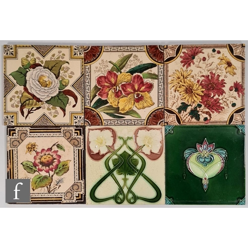 71 - Elijah Birch / Birch Tile Company - Six assorted late 19th to early 20th Century 6 inch tiles to inc... 