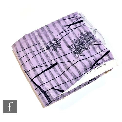 1006 - Lucienne Day - Heals - Three pieces of fabric in the Tarn pattern (lavender colourway), printed mark... 