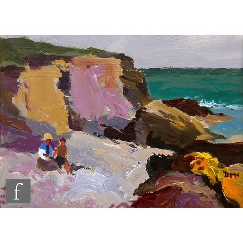 1183 - Donald McIntyre (1923-2009) - 'Sheltered Shore', acrylic on board, signed with initials, titled to l... 