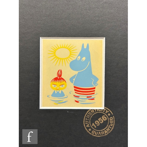 667 - Tove Jansson - Four Moomin merchandising prints, 1956, to include, Moomintroll and Little My, Snufki... 