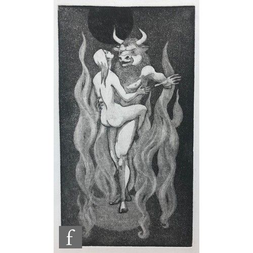 611 - Bayard Osborn (1912-1922) - Inferno, etching, signed in the plate, unframed, 28.5cm x 17cm, also fou... 