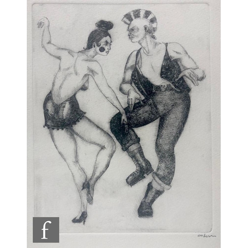 613 - Bayard Osborn (1912-1922) - The Rebels, etching, signed in pencil and numbered 4/60, unframed, 21.5c... 