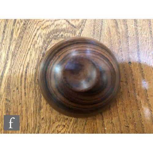 1368 - Mike Wilson - A group of contemporary wooden bowls to include a large blackened cedar, a medium wild... 