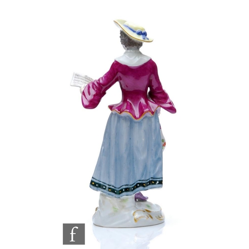 147 - A 19th Century model of a lady singer from the Gallant Orchestra, after the original by J.J Kandler,... 