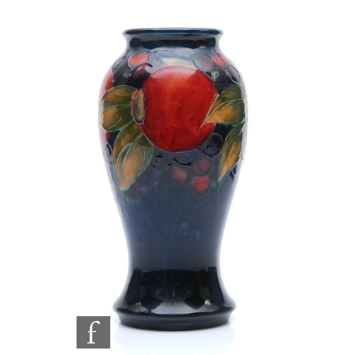 47 - A Moorcroft vase of inverted form decorated in the Pomegranate pattern, impressed signature mark and... 