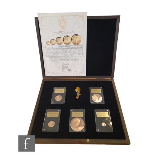 230 - An Elizabeth II Diana 60 English Rose VIP Collection, comprising five 24ct commemorative coins total... 