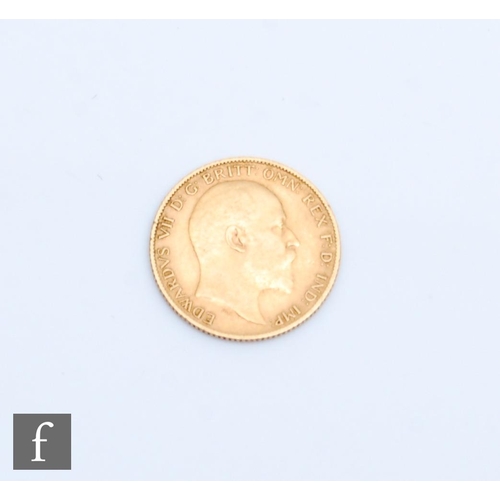 190 - An Edward VII half sovereign, dated 1909.