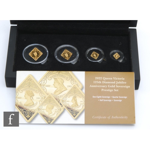 205 - An Elizabeth II 125th Diamond Jubilee Anniversary Gold Sovereign Prestige set, certificate and boxed... 