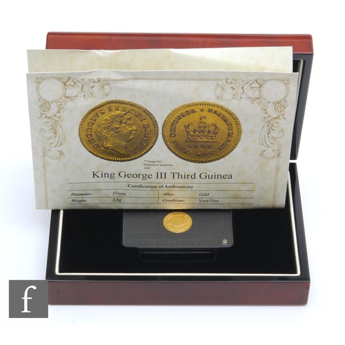 229 - A George III third guinea dated 1798, certificate and boxed.