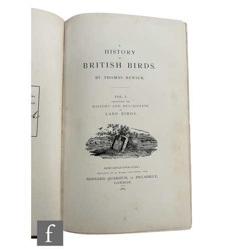 941 - Bewick, Thomas - 'A History of British Birds', published by Bernard Quaritch, London, 1885, Volume I... 