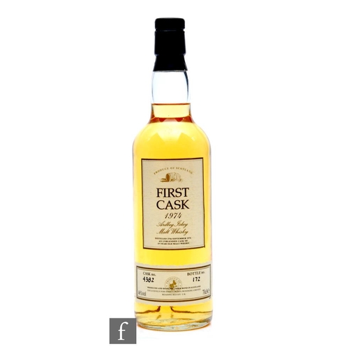 915 - A 70cl bottle of Ardbeg 1974, 19 Year Old, First Cask Malt whisky, cask No. 4382, bottle number 172.