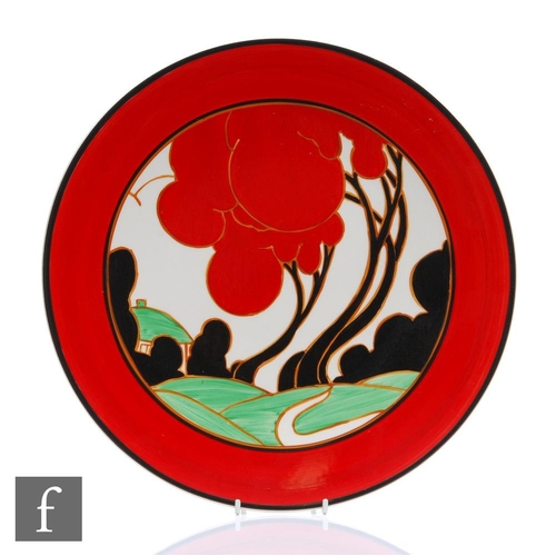 60 - A boxed Wedgwood Clarice Cliff Collectors Club charger decorated in the Red Autumn pattern, diameter... 