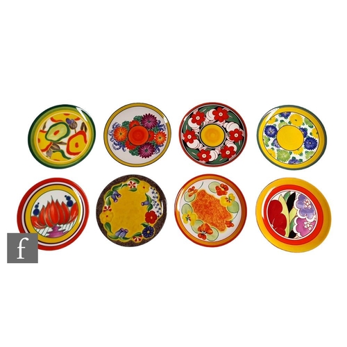 67 - Eight Wedgwood Clarice Cliff Bradford Exchange wall plates patterns comprising Gayday, Floreat, Sung... 