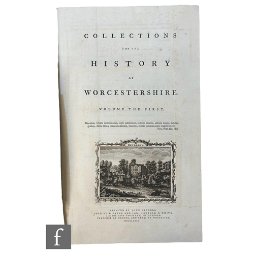 948 - Nash, Dr. Treadway Russell - 'Collections for the History of Worcestershire', printed by John Nichol... 