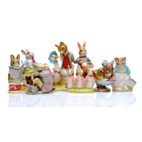 79 - A limited edition Beswick Ware (Royal Doulton) Beatrix Potter figure 'Hiding from the Cat' numbered ... 