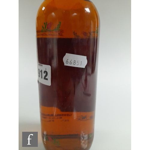 912 - A bottle of Macallan-Glenlivet, pure Highland Malt Liqueur whisky, distilled 1937, bottled by Gordon... 