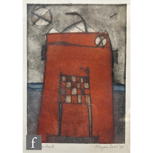 9008 - MARJAN SMIT (BORN 1958) - The red house, drypoint etching, signed and dated '97 in pencil, numbered ... 