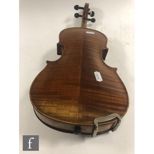 9106 - An early 20th Century Italian violin labelled Bartholomeo Obizi, Verona, length of back excluding th... 