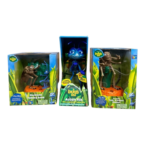 9248 - Three A Bug's Life items, Mattel Action Flik Deluxe Movin' & Talkin' Ant, ThinkWay Electronic Ta... 