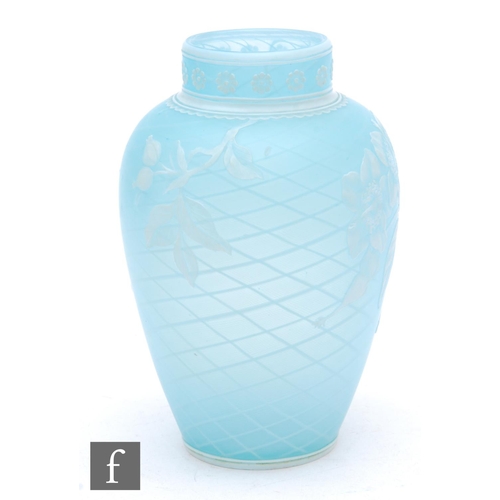 470 - A late 19th Century Stevens & Williams cameo glass vase by John Northwood, of shouldered ovoid f... 