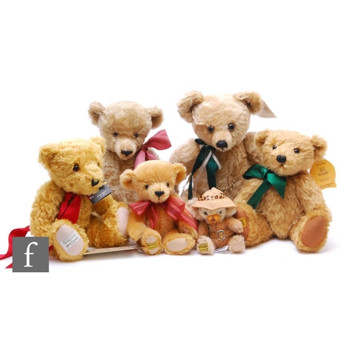 Six assorted Merrythought collectors bears to include Little Poppet limited edition 436 of 1500 b