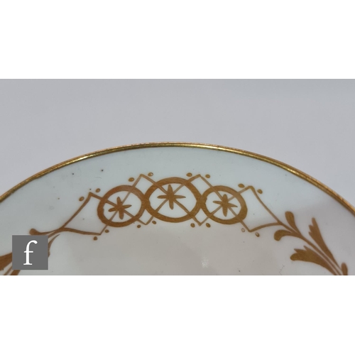 185 - A 19th Century shell shaped dish decorated to the centre with two stylised garden birds amidst a mou... 