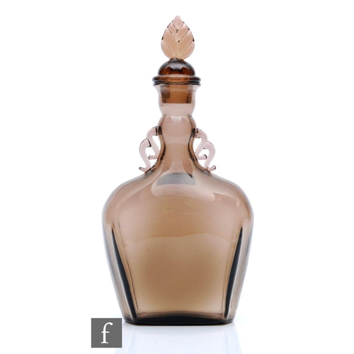 8018 - An early 20th Century Sandvik glass decanter, designed by Simon Gate, circa 1918-21, the compressed ... 