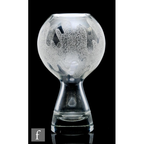 633 - A 1970s VEB Harzkristall mold blown modernist glass vase designed by Marita Voigt inspired by the TV... 