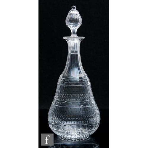 8047 - A late 19th Century Whitefriars Roman Cutting glass decanter designed by Harry Powell, circa 1894, o... 