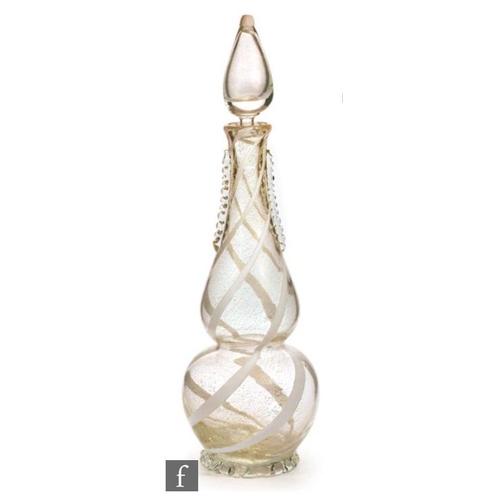 8064 - A 1950s Italian glass decanter, attributed to Ercole Barovier for Barovier & Toso, Murano, of do... 