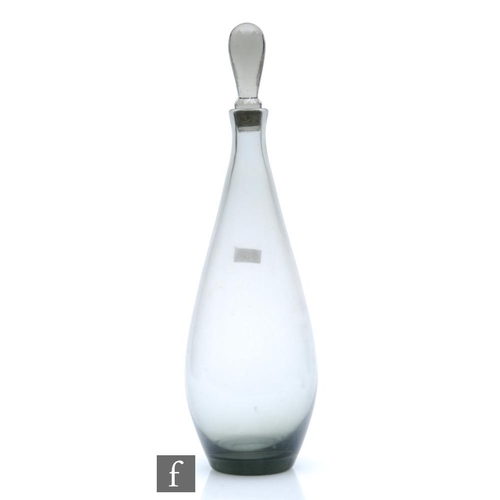 8069 - A 1960s glass decanter designed by Frank Thrower for Portmeirion, of skittle form with a teardrop sh... 