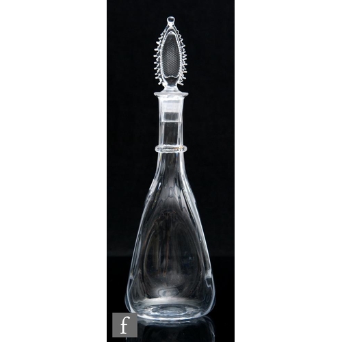 8096 - A Harry Powell for Harry Powell's Whitefriars Glassworks Venetian revival decanter, circa 1888, the ... 