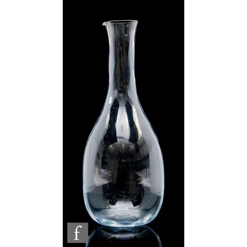 8114 - A Kosta Boda Chateau series glass carafe, designed by Bertil Vallien circa 1981, the ovoid body with... 