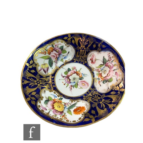 496 - A collection of assorted Regency teawares comprising a teapot, a sugar (or slop) bowl, six smaller c... 