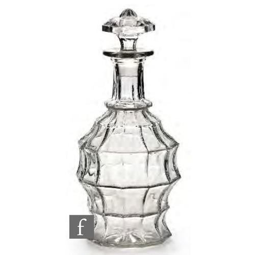 8153 - A 20th Century Czechoslovkian Josef Inwald Jacobean range glass decanter, designed by Rudolf Schrott... 