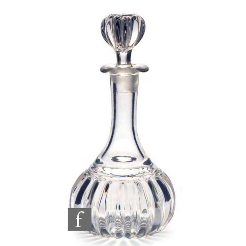 8172 - A late 19th Century glass decanter, probably George Sowerby, circa 1870, of globe and shaft form, th... 