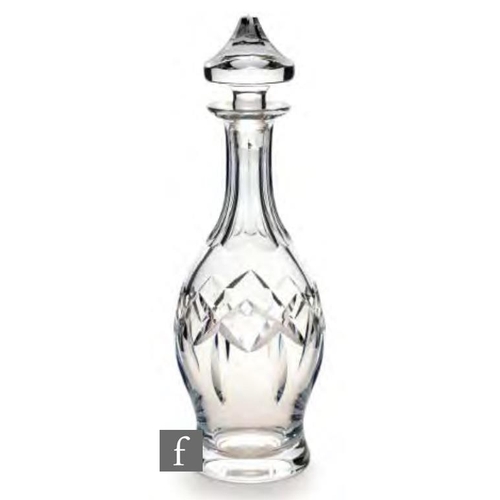 8194 - A 20th Century Waterford Kerry pattern glass decanter, designed by Miroslav Havel in 1952, of club f... 