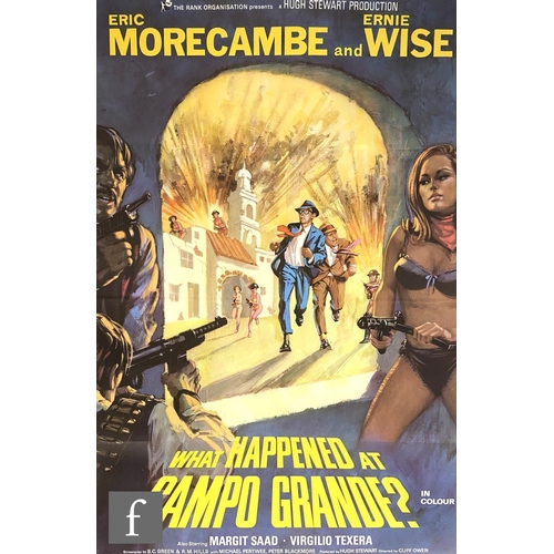 9066 - An original 1967 Morecambe & Wise 'What Happened at Campo Grande?' British quad poster, 30 inche... 