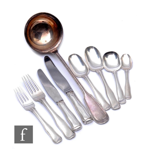 281 - Nine items of Danish silver flatware to include two table knives, four assorted spoons, two forks an... 