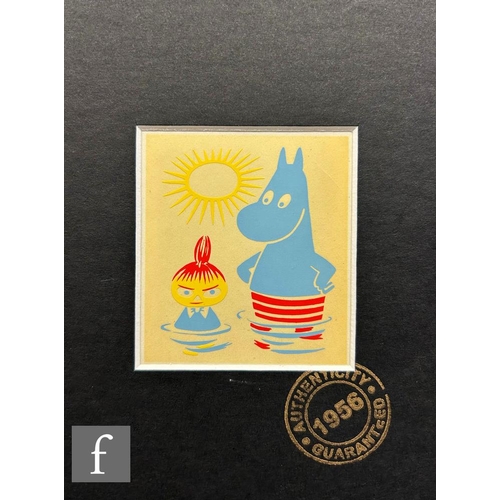 366 - Four Moomin merchandising prints by Tove Jansson, to include Moomintroll and Little My, Snufkin, Sno... 