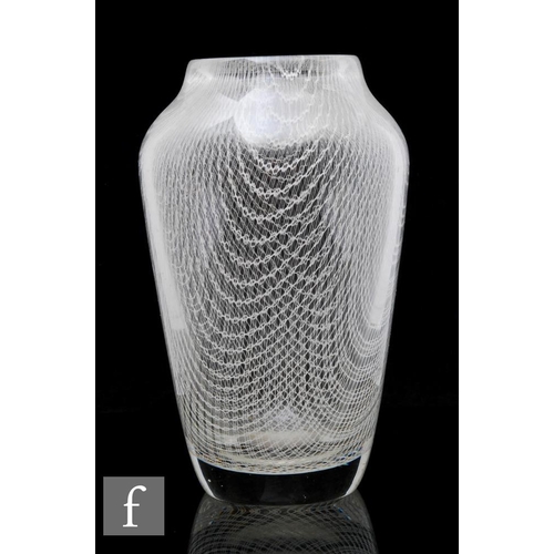 945 - A late 1950s Harrach Harrtil vase, designed by Milan Metelak, the shouldered ovoid body internally d... 