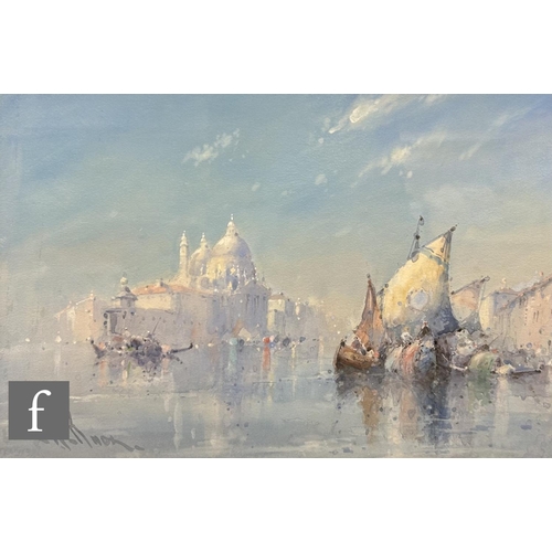 554 - WILFRED KNOX (1884-1966) - Sailing boats in the Venetian Lagoon, gouache, signed, framed, 26cm x 37c... 