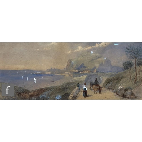 559 - FOLLOWER OF THOMAS MILES RICHARDSON (1784–1848) - A Mediterranean coastal scene, watercolour, framed... 