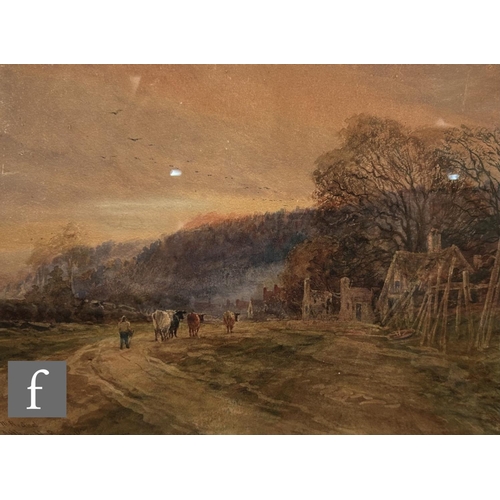 560 - ARTHUR HENRY ENOCK (1839-1917) - 'Springtime - Near Cockington South Devon', watercolour, signed and... 