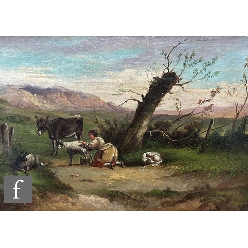 579 - ENGLISH SCHOOL (LATE 19TH CENTURY) - A stubborn mule, oil on canvas, framed, 25cm x 36cm, frame size... 