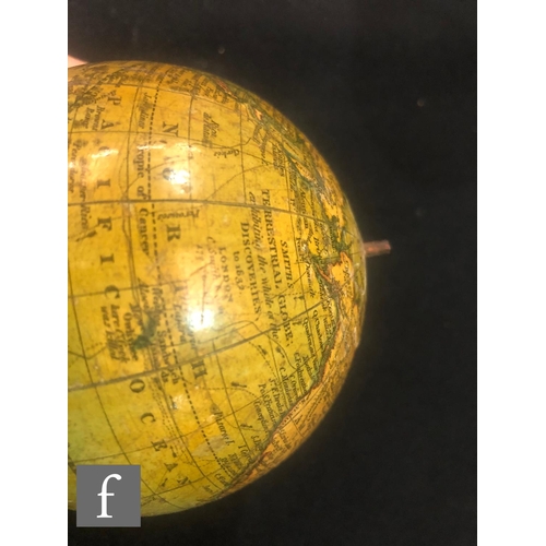 356 - An early 19th Century Smith's 3 1/2 inch terrestrial globe titled 'Smith's Terrestrial Globe exhibit... 