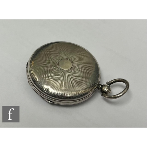 305 - A 19th Century hallmarked silver open faced fusee pocket watch, gilt Roman numerals to a silvered di... 