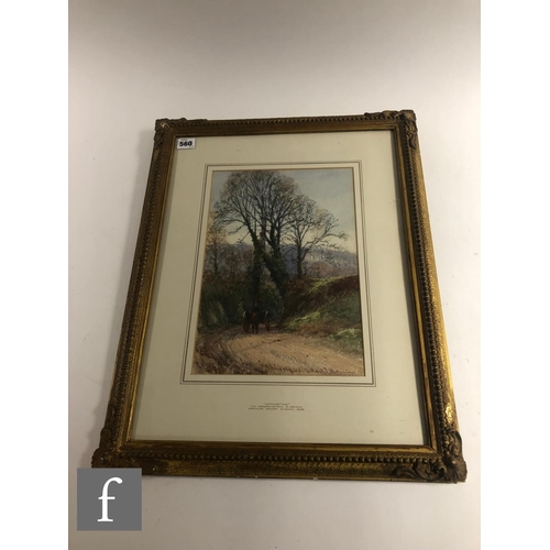 560 - ARTHUR HENRY ENOCK (1839-1917) - 'Springtime - Near Cockington South Devon', watercolour, signed and... 